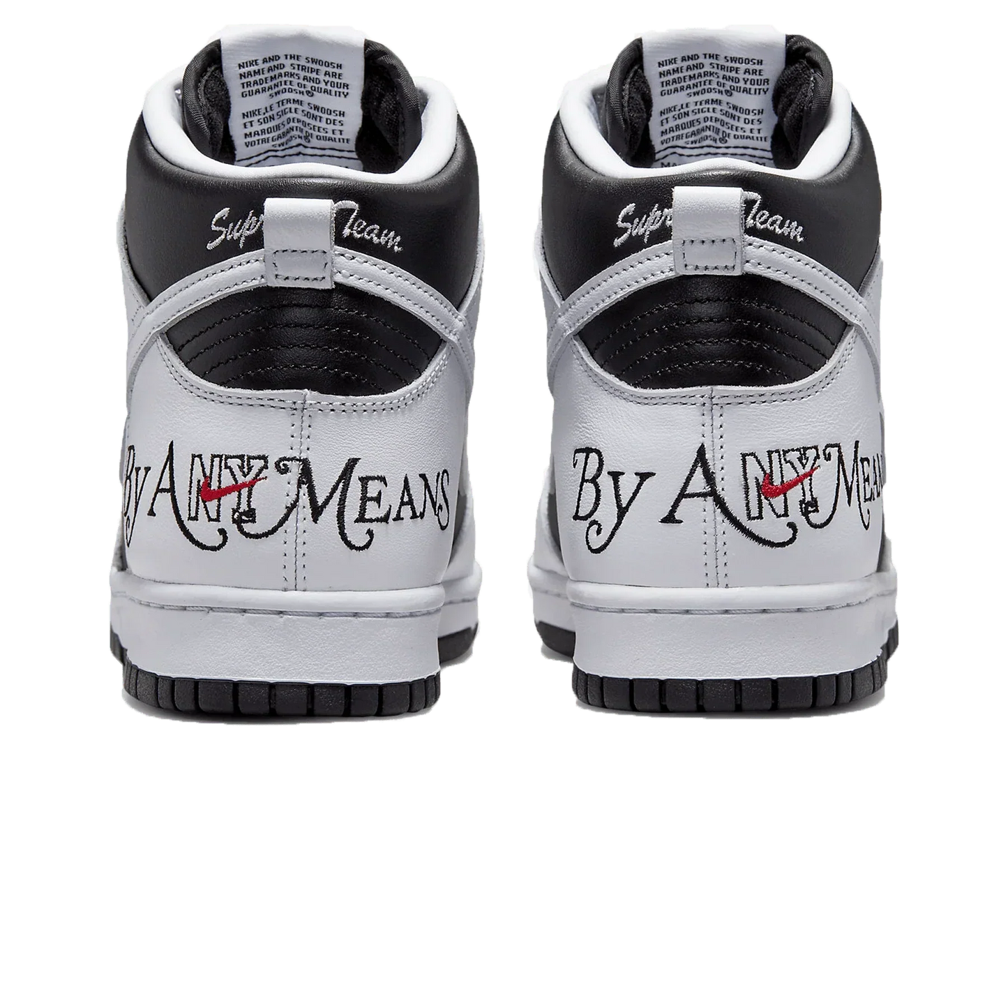 Nike SB x Supreme Dunk High 'By Any Means Black White'