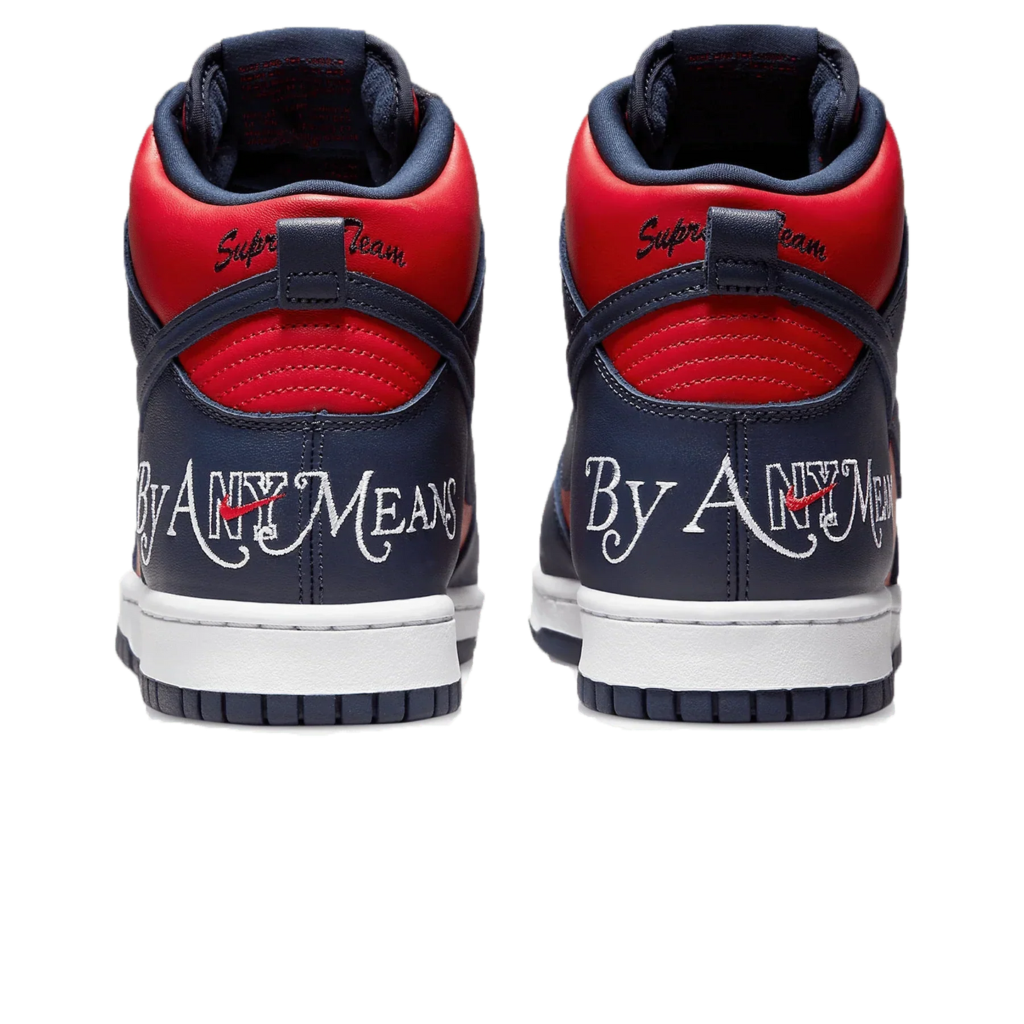 Nike SB x Supreme Dunk High 'By Any Means Navy Red'